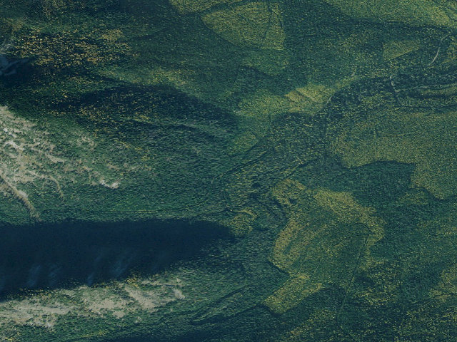 Aerial image of USFS dispersed camp — MT #370