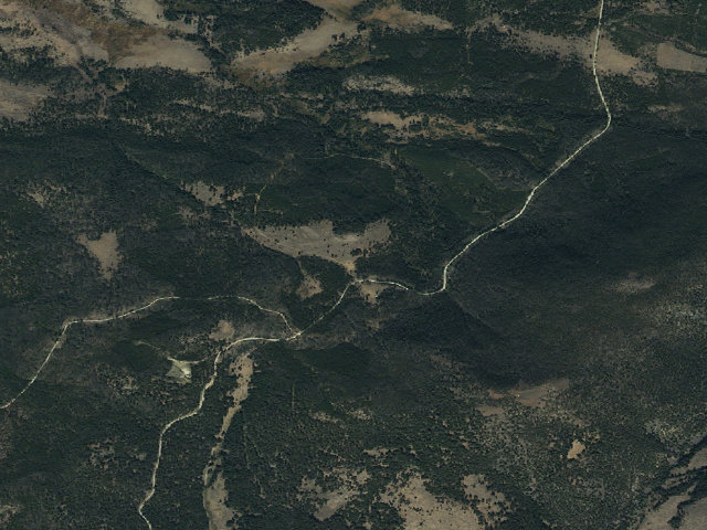 Aerial image of USFS dispersed camp — MT #371