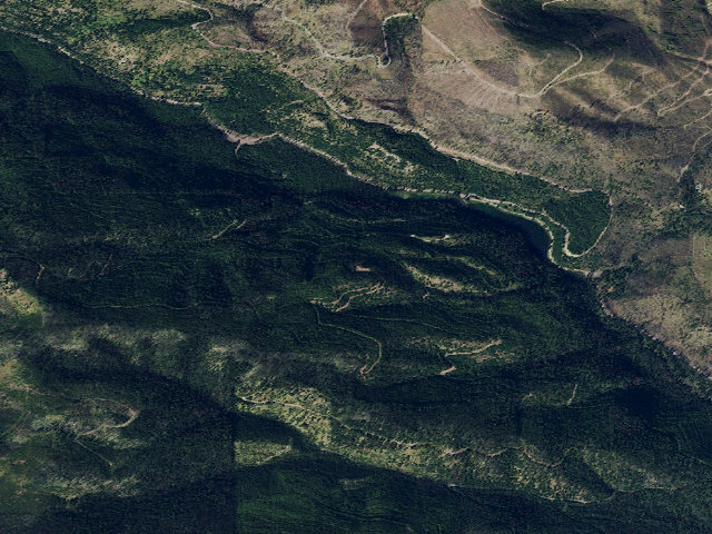 Aerial image of USFS dispersed camp — MT #373