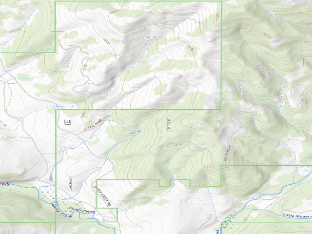 USGS topographic map of USFS dispersed camp — MT #376