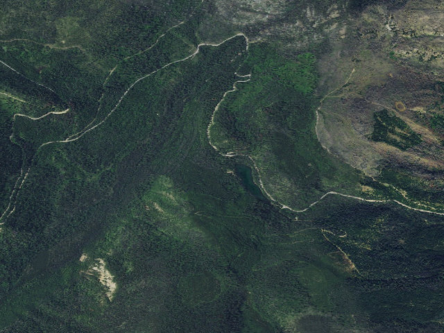 Aerial image of USFS dispersed camp — MT #378
