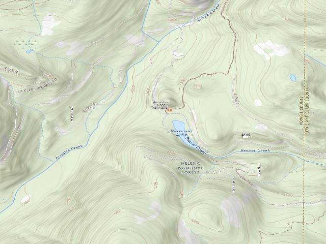 USGS topographic map of USFS dispersed camp — MT #378