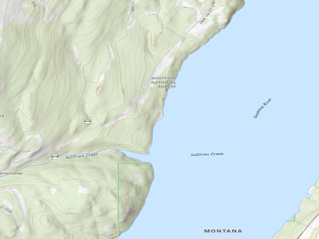 USGS topographic map of USFS dispersed camp — MT #379