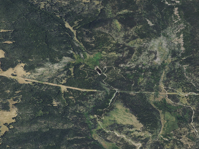 Aerial image of USFS dispersed camp — MT #38