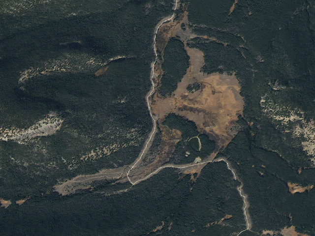 Aerial image of USFS dispersed camp — MT #383