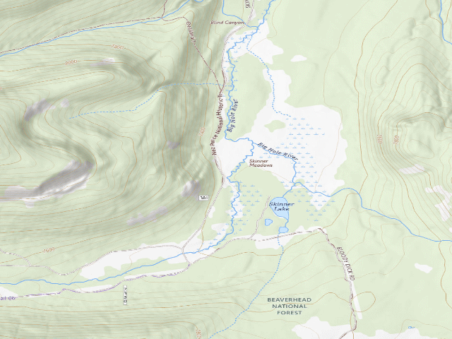 USGS topographic map of USFS dispersed camp — MT #383