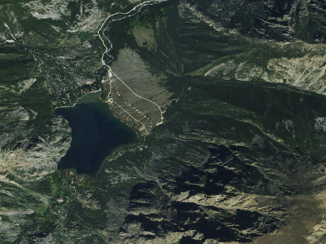 Aerial image of USFS dispersed camp — MT #385