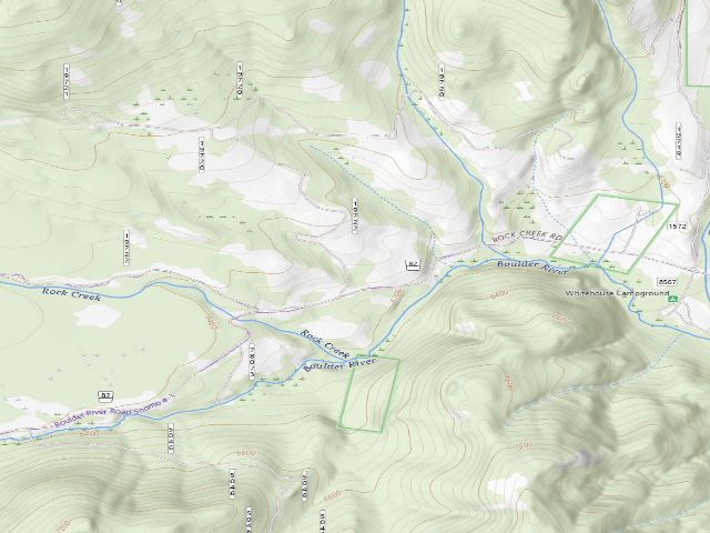 USGS topographic map of USFS dispersed camp — MT #386