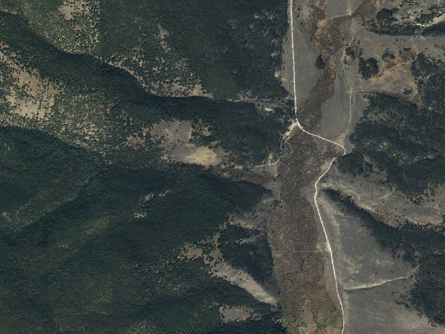 Aerial image of USFS dispersed camp — MT #387