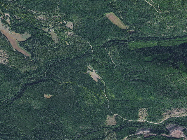 Aerial image of USFS dispersed camp — MT #388