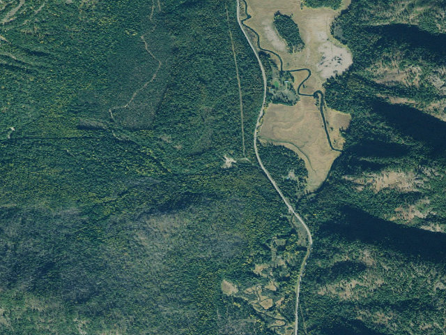 Aerial image of USFS dispersed camp — MT #39