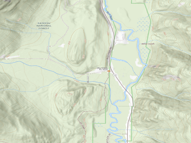 USGS topographic map of USFS dispersed camp — MT #39