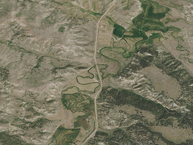 Aerial image of USFS dispersed camp — MT #390