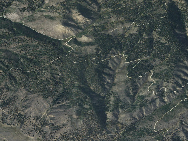 Aerial image of USFS dispersed camp — MT #394