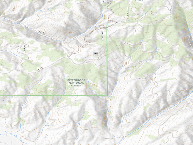 USGS topographic map of USFS dispersed camp — MT #394