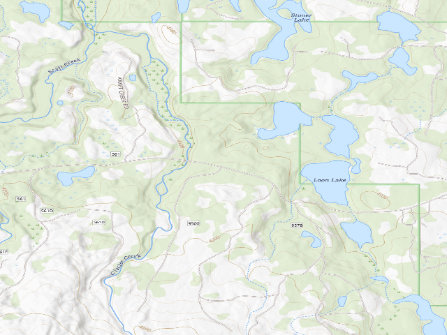 USGS topographic map of USFS dispersed camp — MT #395