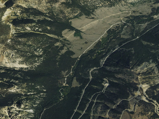 Aerial image of USFS dispersed camp — MT #397