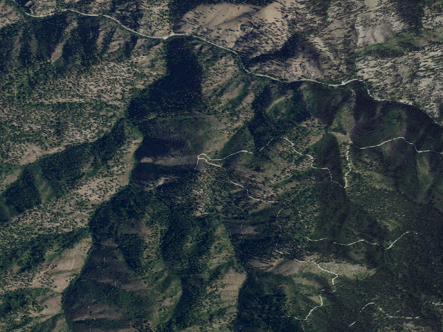 Aerial image of USFS dispersed camp — MT #398
