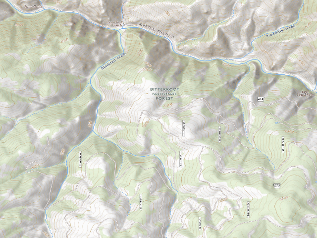 USGS topographic map of USFS dispersed camp — MT #398
