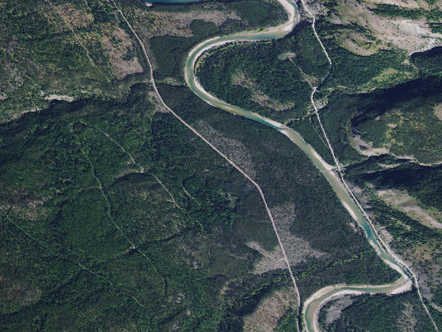 Aerial image of USFS dispersed camp — MT #399