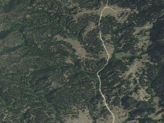 Aerial image of USFS dispersed camp — MT #40