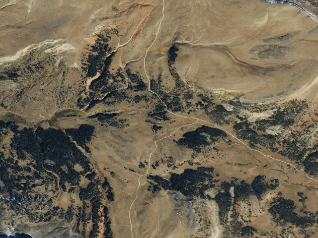 Aerial image of USFS dispersed camp — MT #404