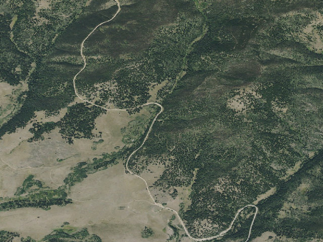 Aerial image of USFS dispersed camp — MT #405