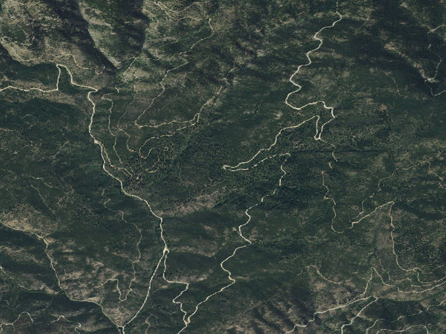 Aerial image of USFS dispersed camp — MT #406