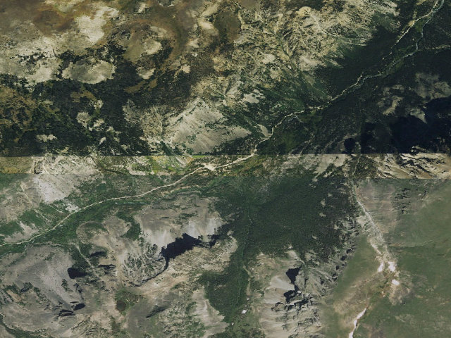 Aerial image of USFS dispersed camp — MT #409