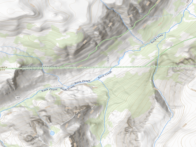 USGS topographic map of USFS dispersed camp — MT #409