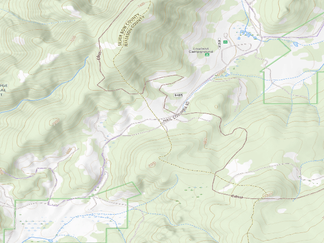 USGS topographic map of USFS dispersed camp — MT #41