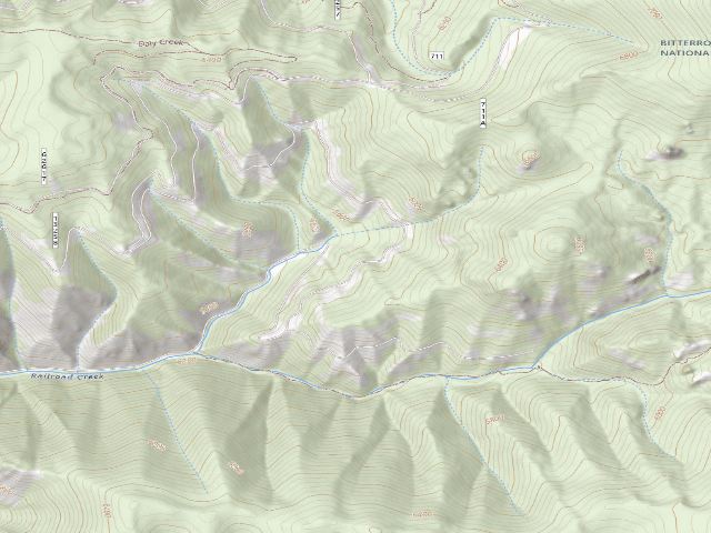 USGS topographic map of USFS dispersed camp — MT #410
