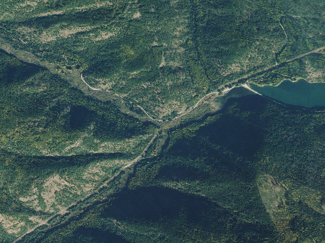 Aerial image of USFS dispersed camp — MT #411