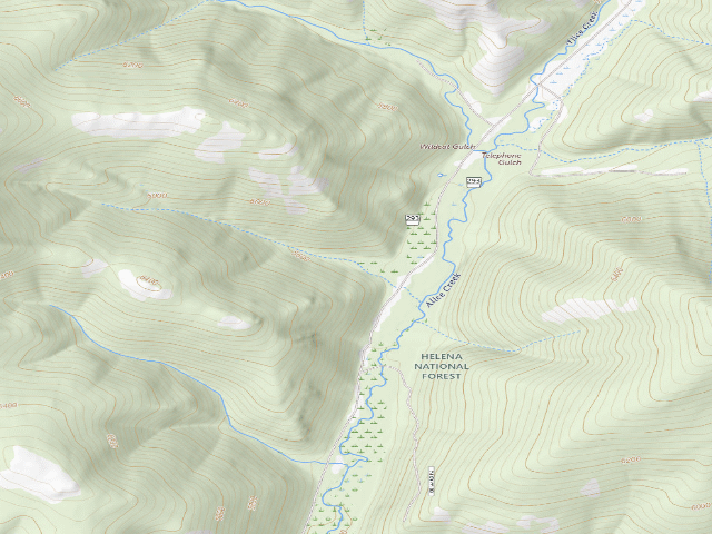 USGS topographic map of USFS dispersed camp — MT #412