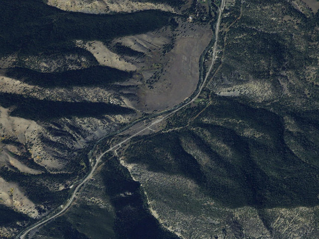 Aerial image of USFS dispersed camp — MT #414