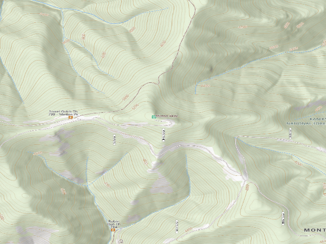 USGS topographic map of USFS dispersed camp — MT #417