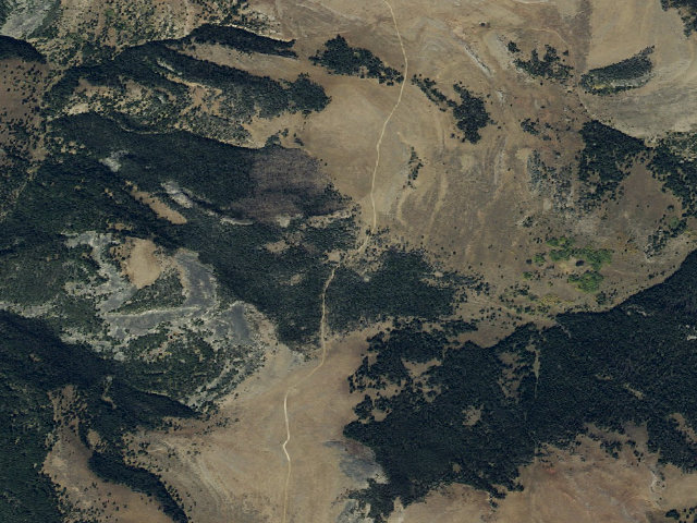 Aerial image of USFS dispersed camp — MT #418