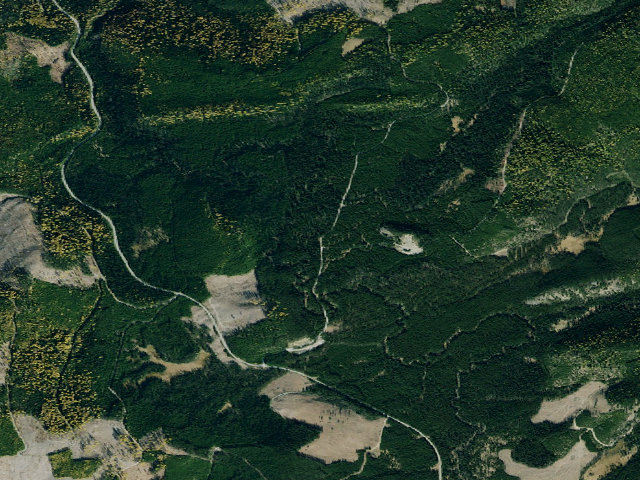 Aerial image of USFS dispersed camp — MT #419