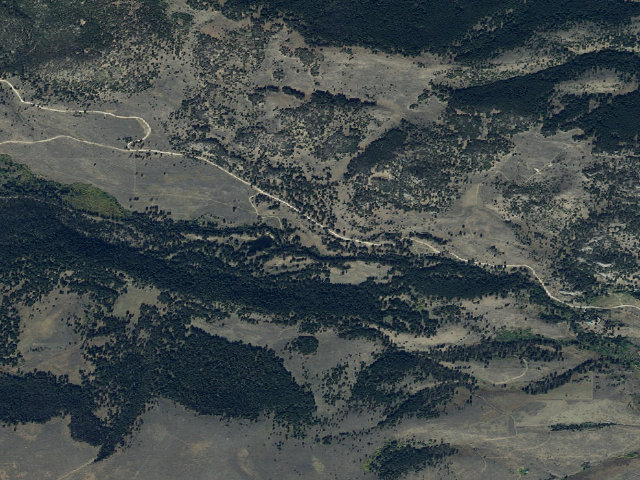 Aerial image of USFS dispersed camp — MT #42