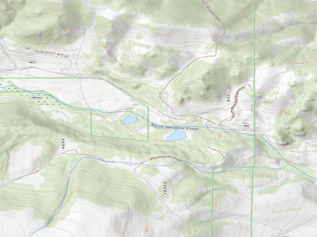 USGS topographic map of USFS dispersed camp — MT #42