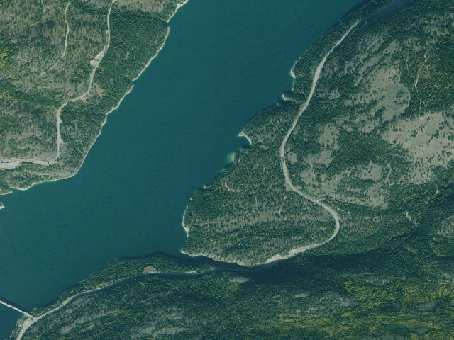 Aerial image of USFS dispersed camp — MT #420
