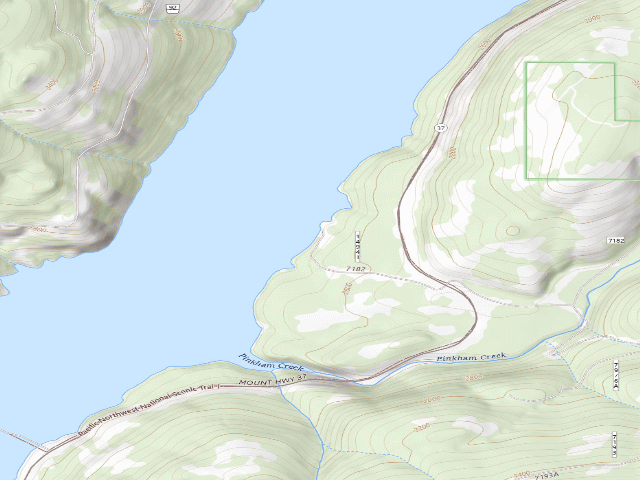 USGS topographic map of USFS dispersed camp — MT #420