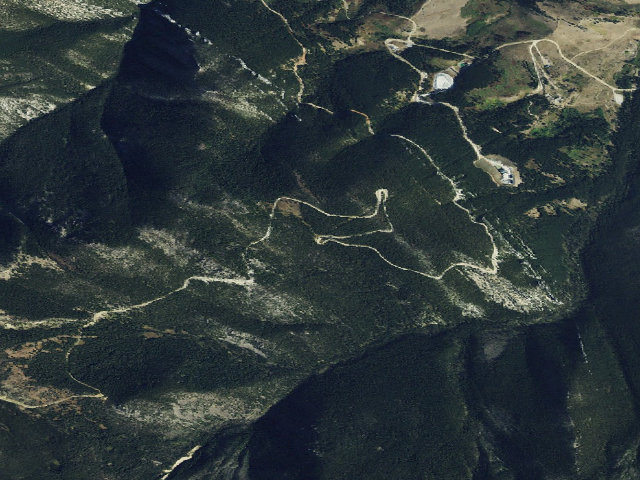 Aerial image of USFS dispersed camp — MT #421