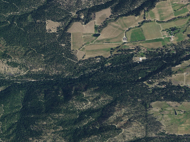 Aerial image of USFS dispersed camp — MT #422