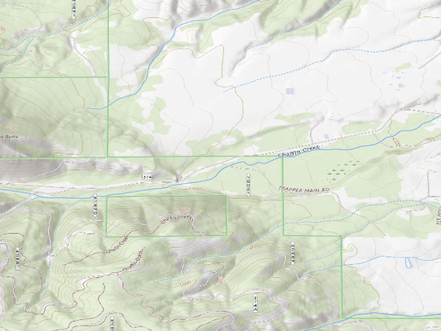 USGS topographic map of USFS dispersed camp — MT #422