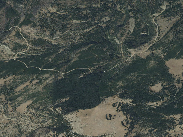 Aerial image of USFS dispersed camp — MT #423