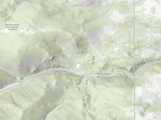 USGS topographic map of USFS dispersed camp — MT #426