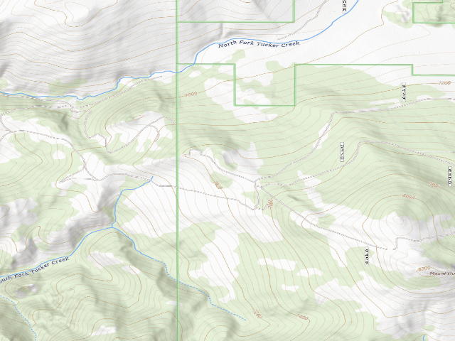 USGS topographic map of USFS dispersed camp — MT #428