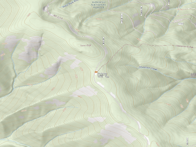 USGS topographic map of USFS dispersed camp — MT #429