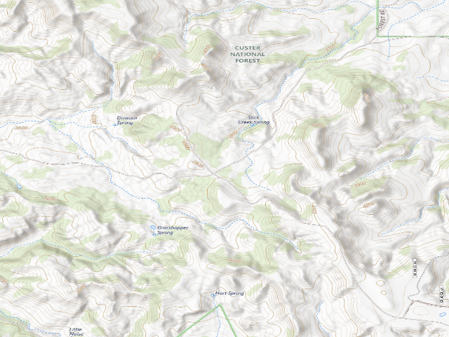 USGS topographic map of USFS dispersed camp — MT #433